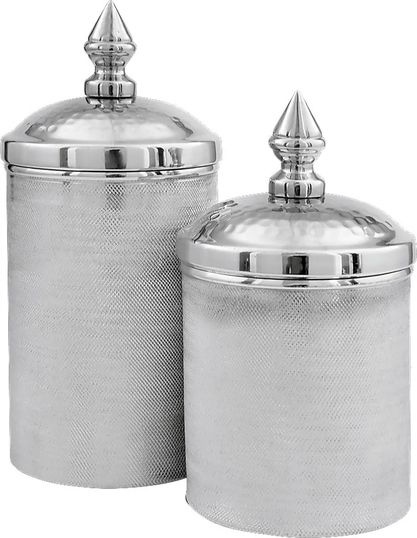 Laurynn Silver Canisters, Set of 2