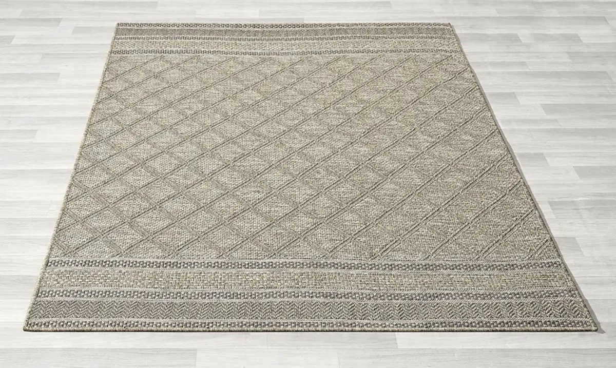 Penmont Tan 5' x 7' Indoor/Outdoor Rug