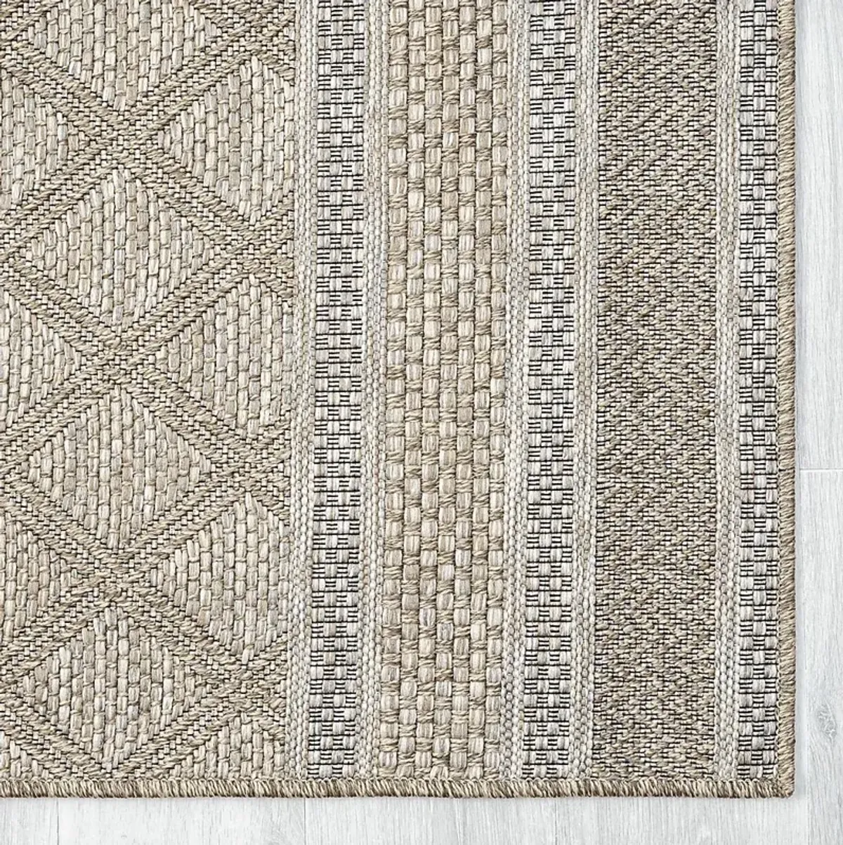 Penmont Tan 5' x 7' Indoor/Outdoor Rug