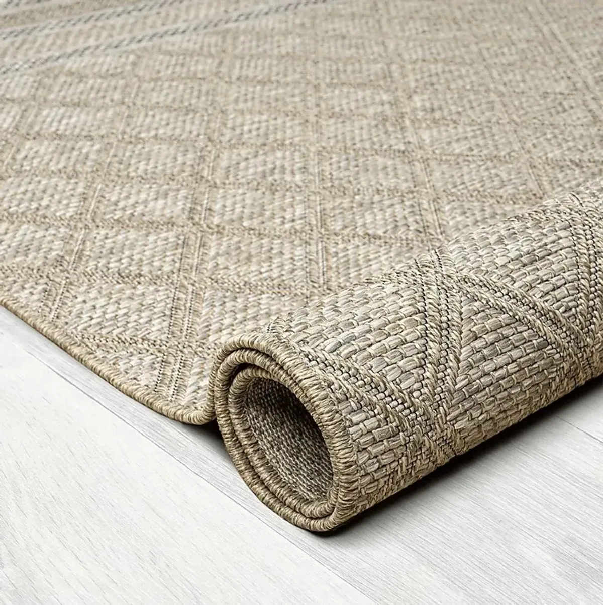 Penmont Tan 5' x 7' Indoor/Outdoor Rug