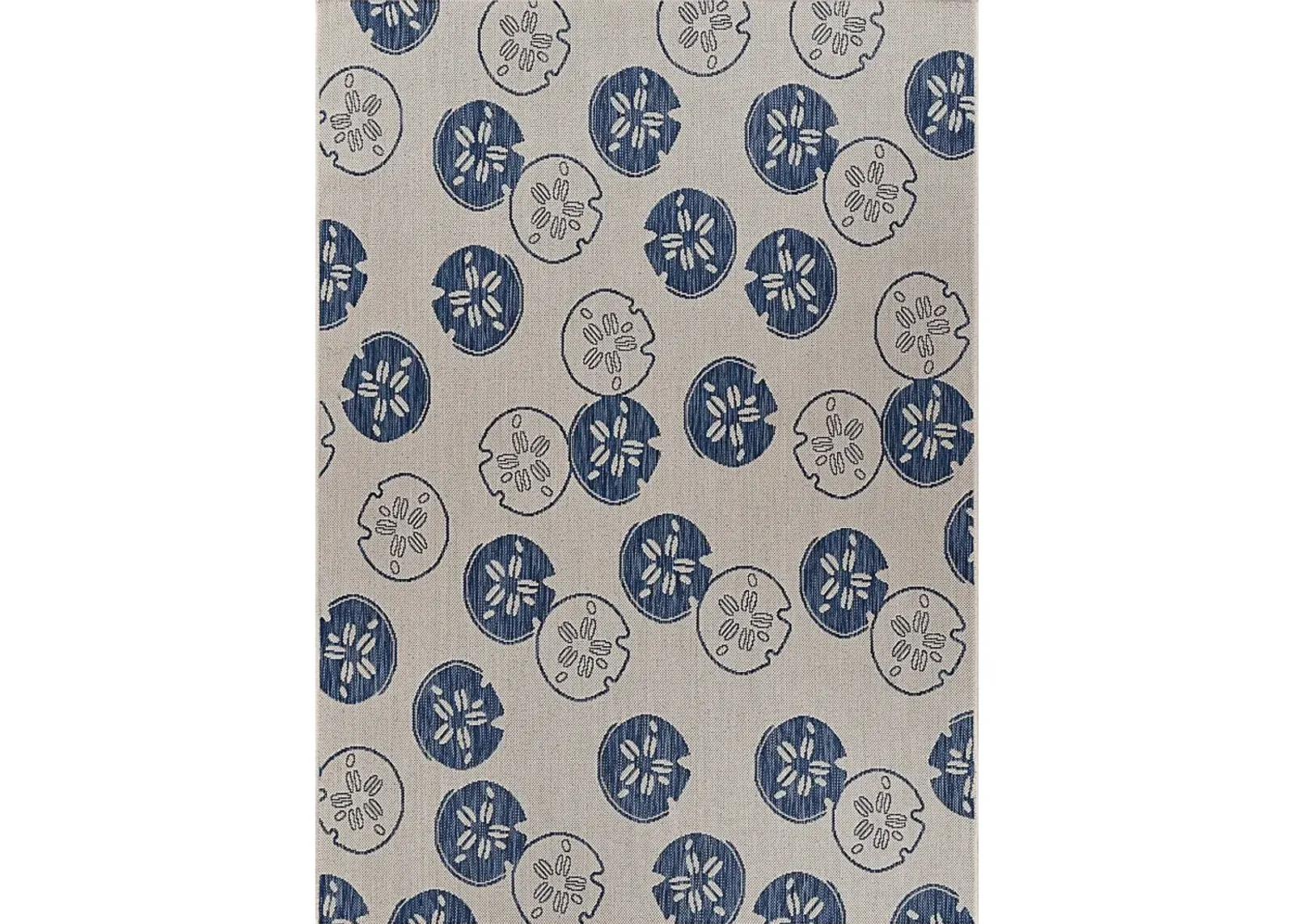 Lourcord Navy/Multi 5'3 x 7'3 Indoor/Outdoor Rug