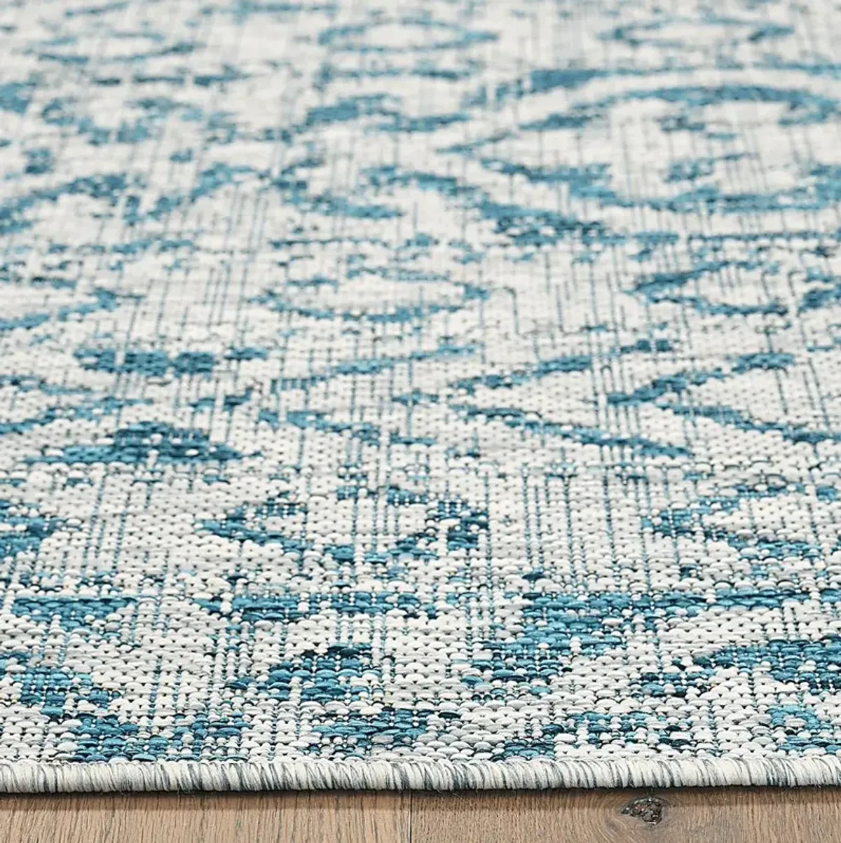 Cosevain Blue/Gray 5' x 8' Indoor/Outdoor Rug