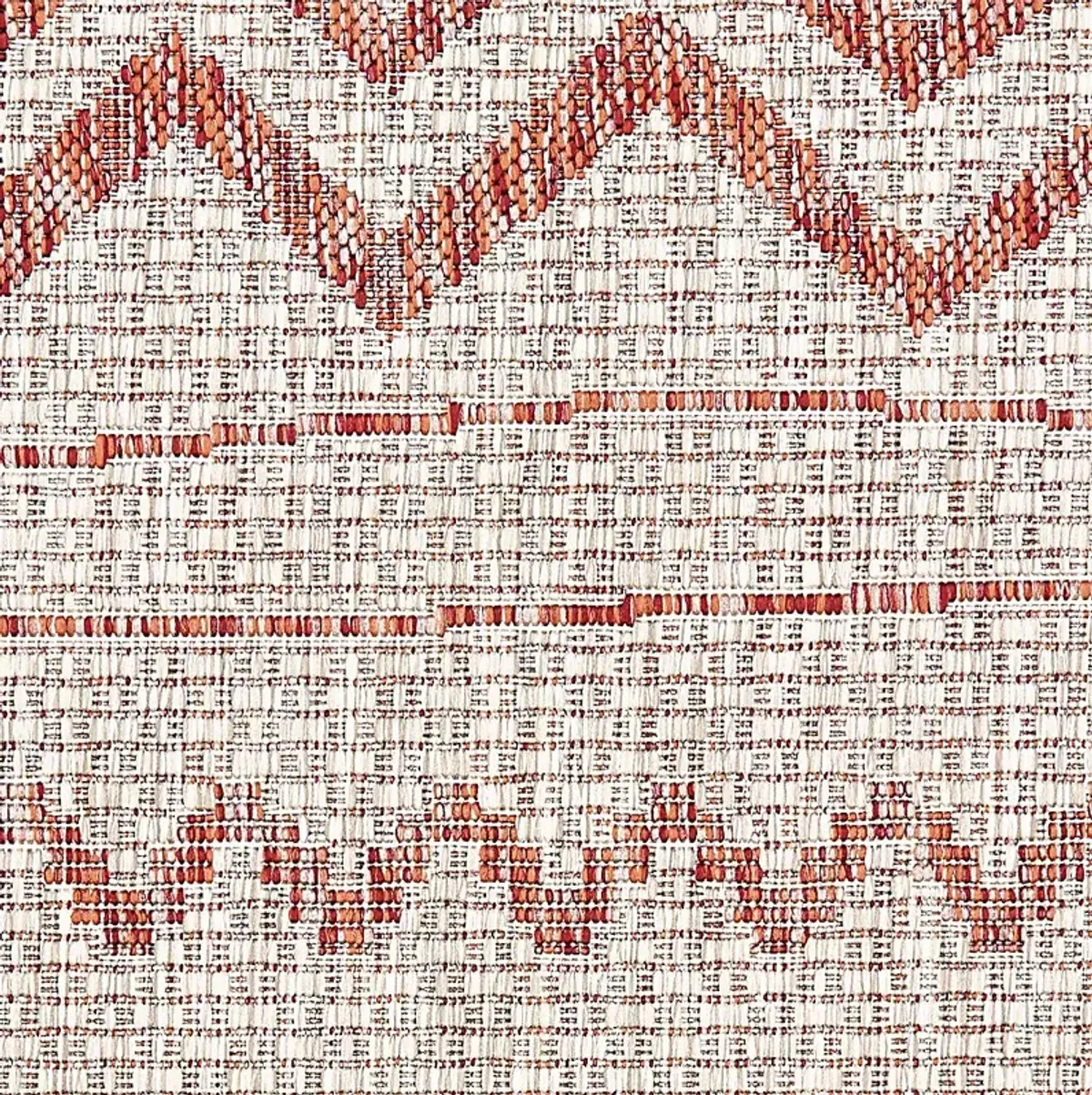 Onomis Beige/Red 5' x 8' Indoor/Outdoor Rug