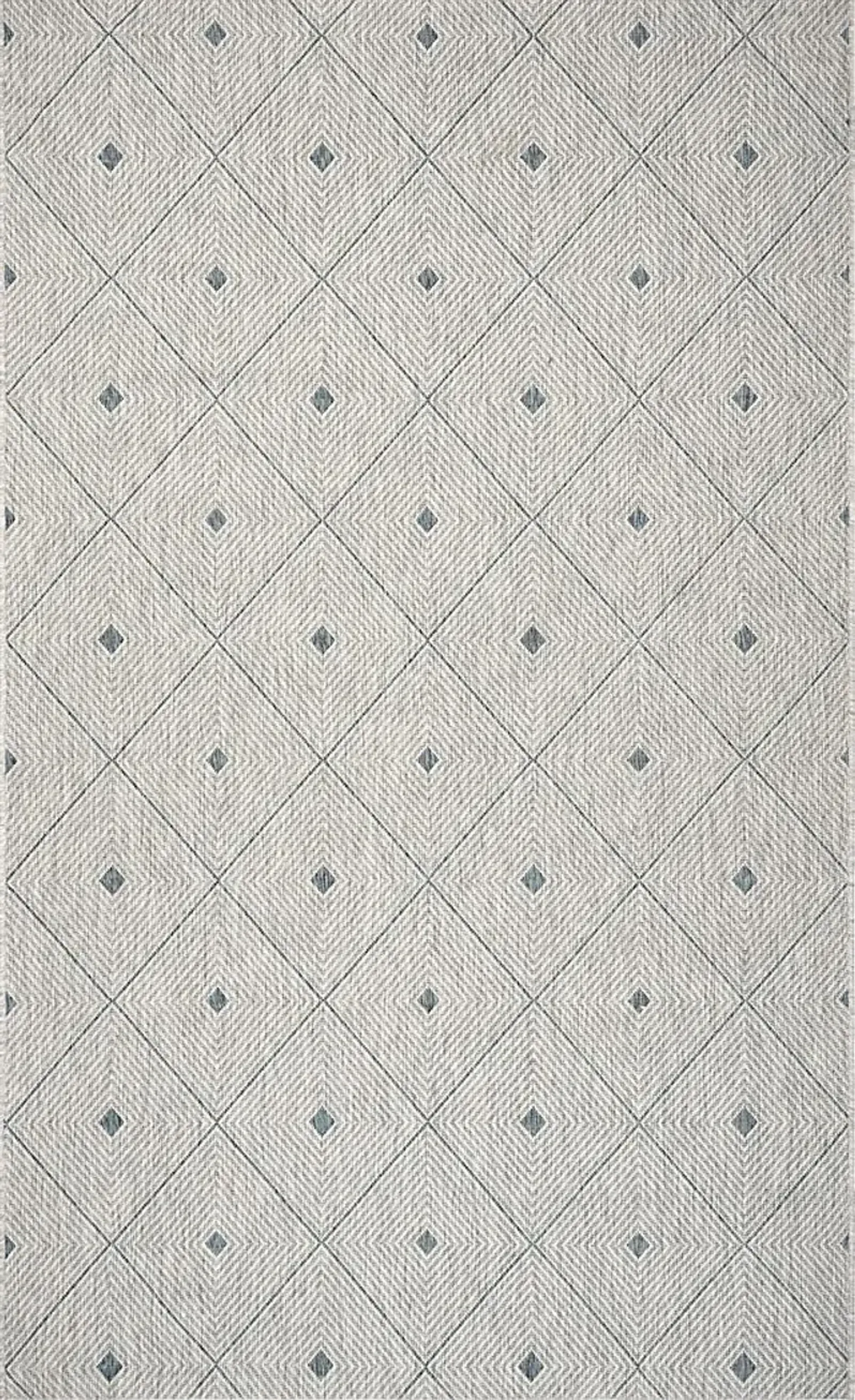 Beverpon Blue/Gray 5' x 8' Indoor/Outdoor Rug