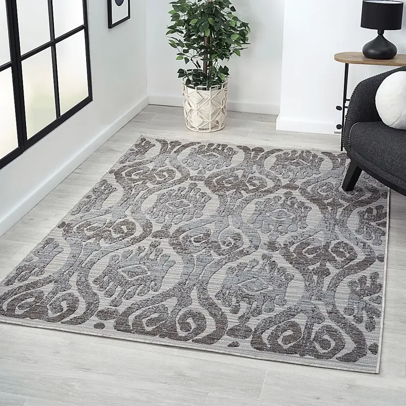 Sagaruti Blue/Gray 5' x 7' Indoor/Outdoor Rug