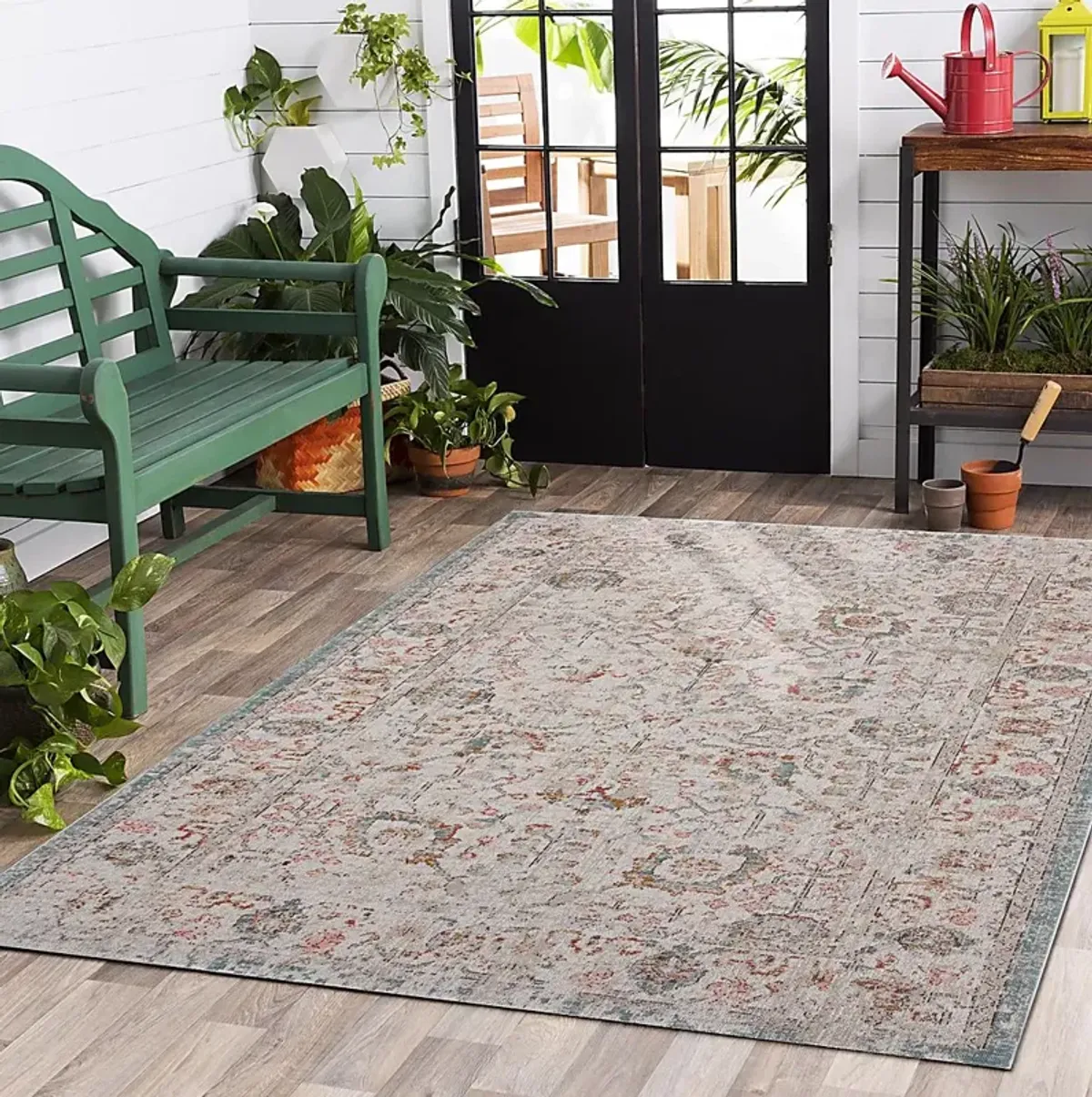 Plaiburn Beige 5'3 x 7'10  Indoor/Outdoor Rug