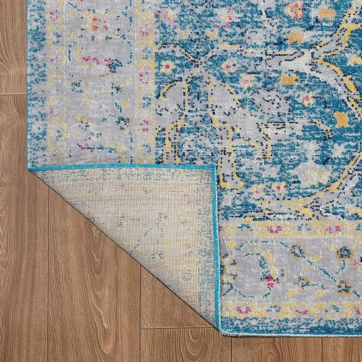 Epder Blue/Cream 5'3 x 7'10 Indoor/Outdoor Rug