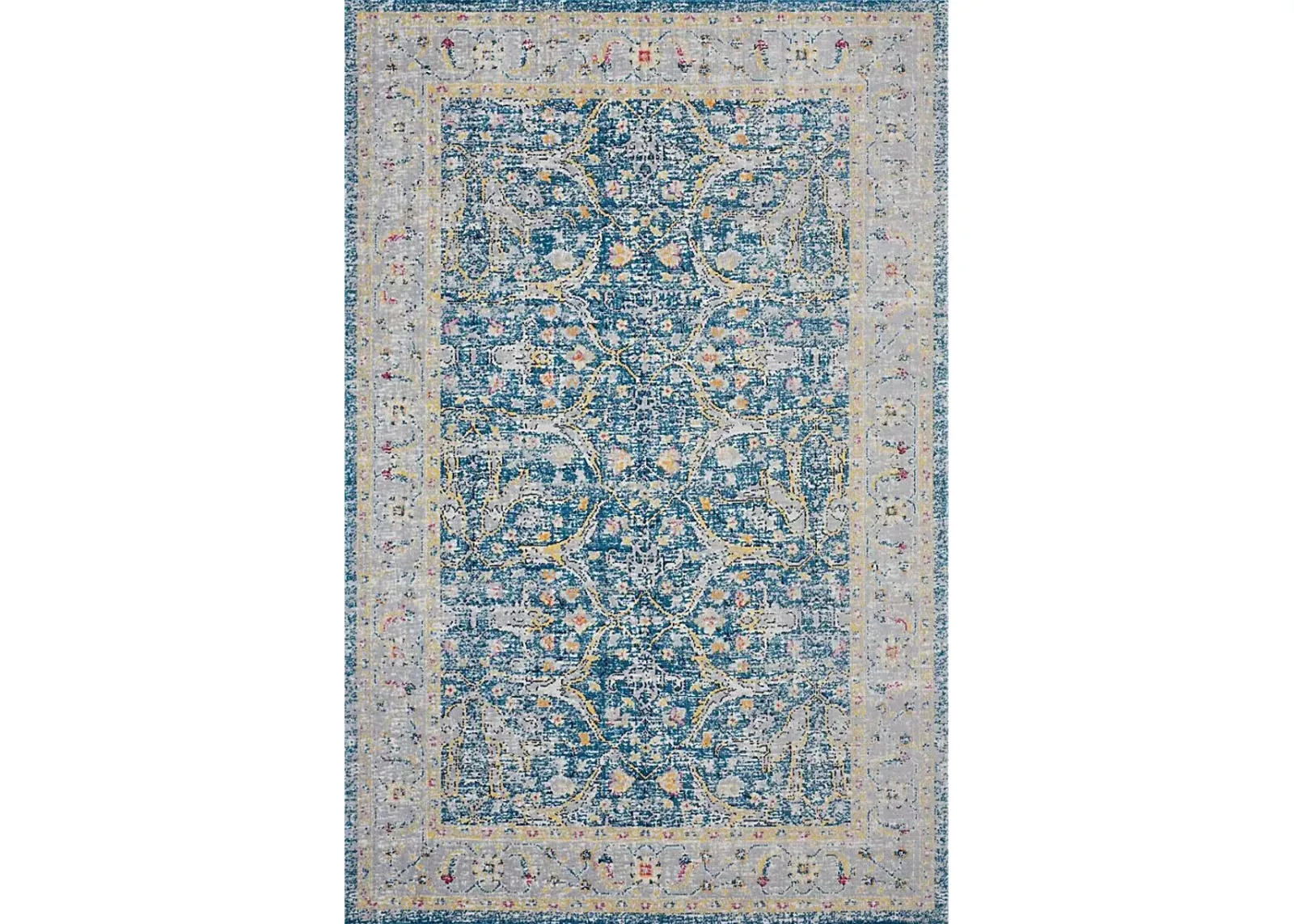 Epder Blue/Cream 5'3 x 7'10 Indoor/Outdoor Rug