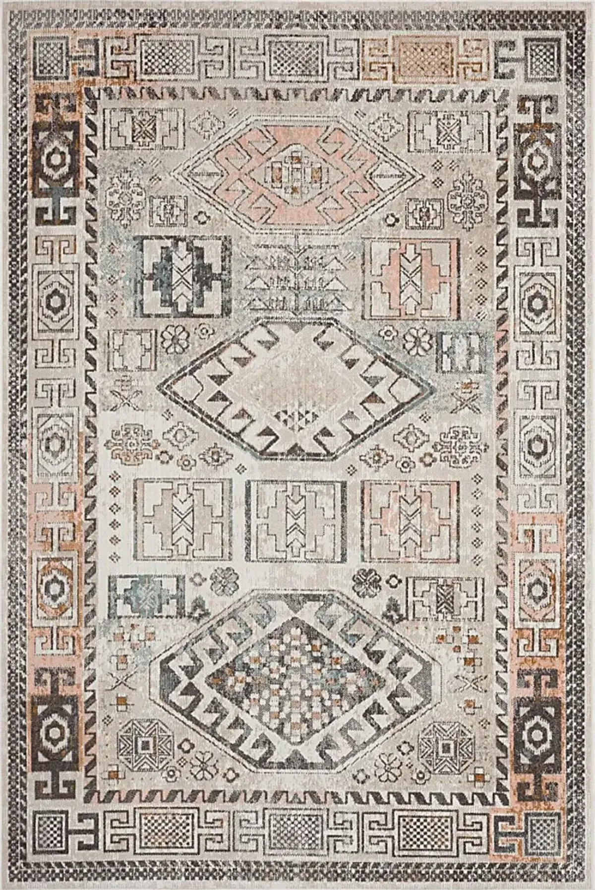 Athaton Cream/Multi 5'3 x 7'10 Indoor/Outdoor Rug