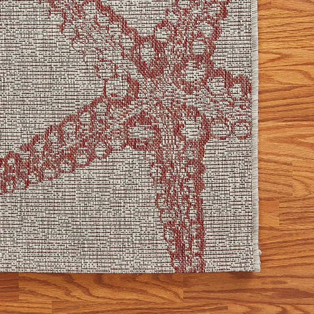 Carnsoll Coral/Beige 5' x 7' Indoor/Outdoor Rug