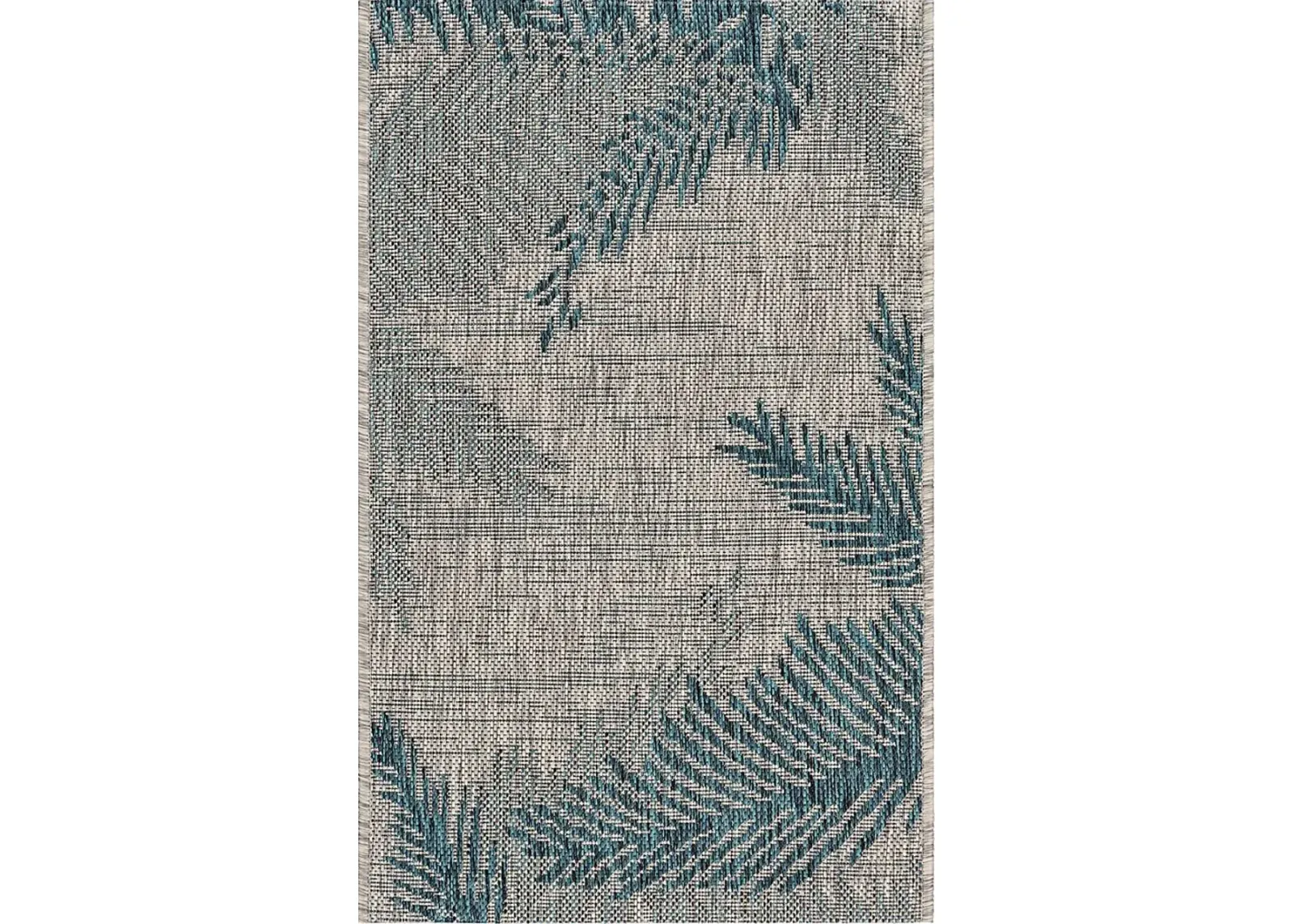 Wesnet Gray/Blue 5' x 7' Indoor/Outdoor Rug