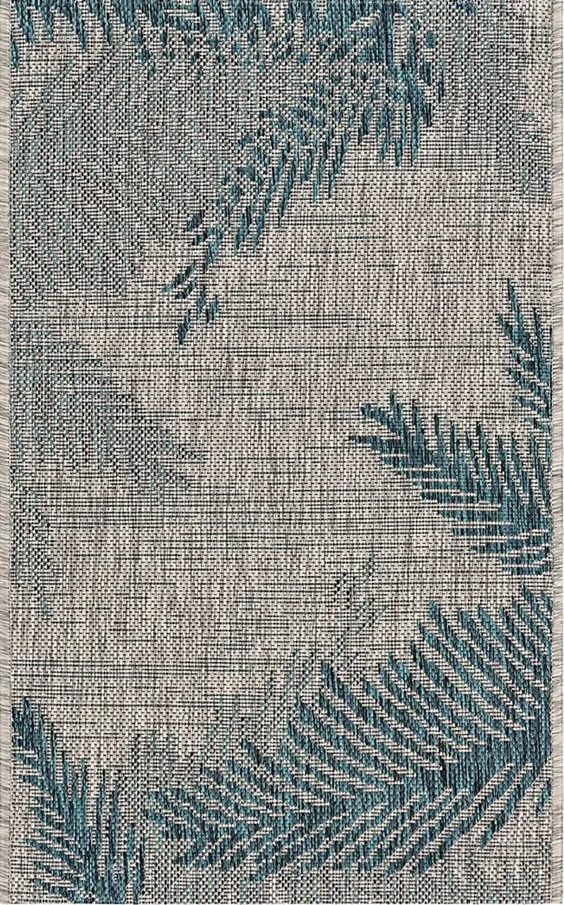 Wesnet Gray/Blue 5' x 7' Indoor/Outdoor Rug