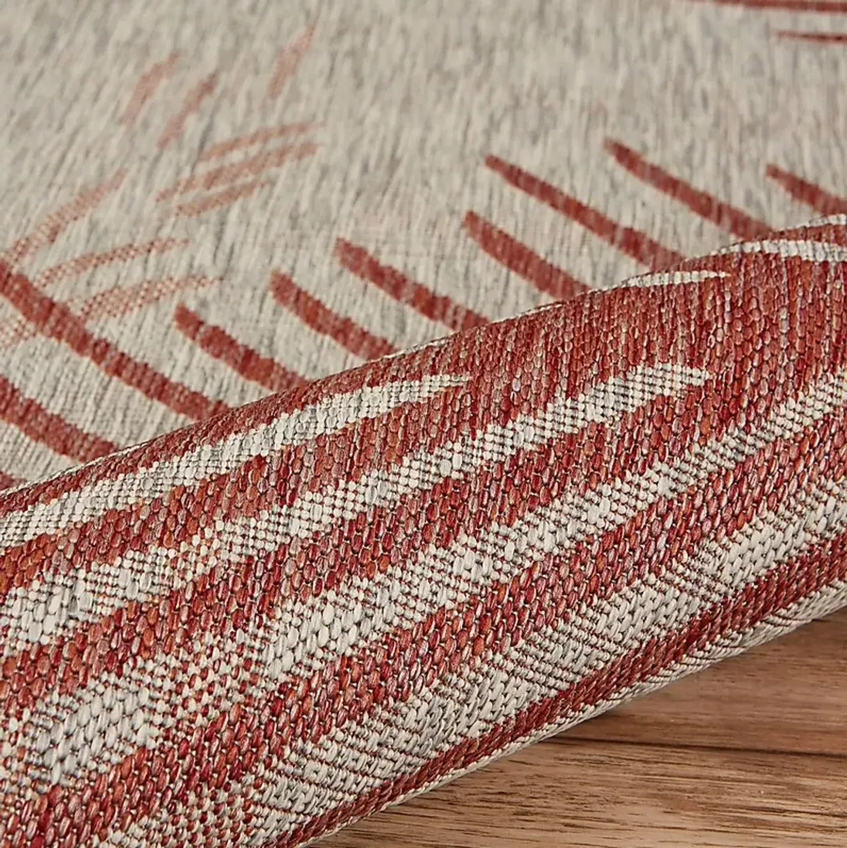 Wesnet Red/Beige 5' x 7' Indoor/Outdoor Rug