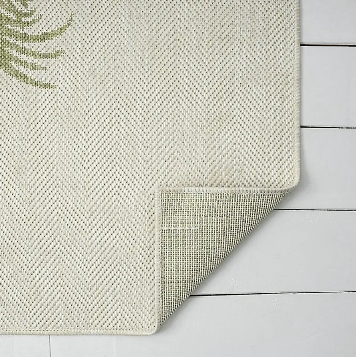 Ashsano Beige/Green 5' x 7' Indoor/Outdoor Rug