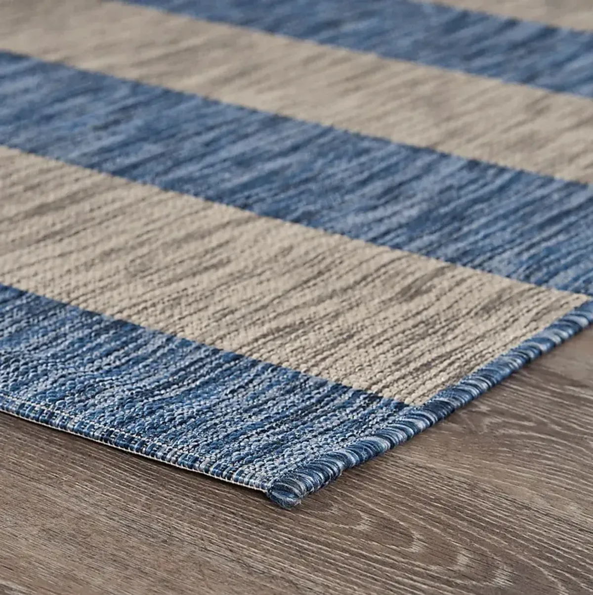 Picrane Navy/Gray 5' x 7' Indoor/Outdoor Rug