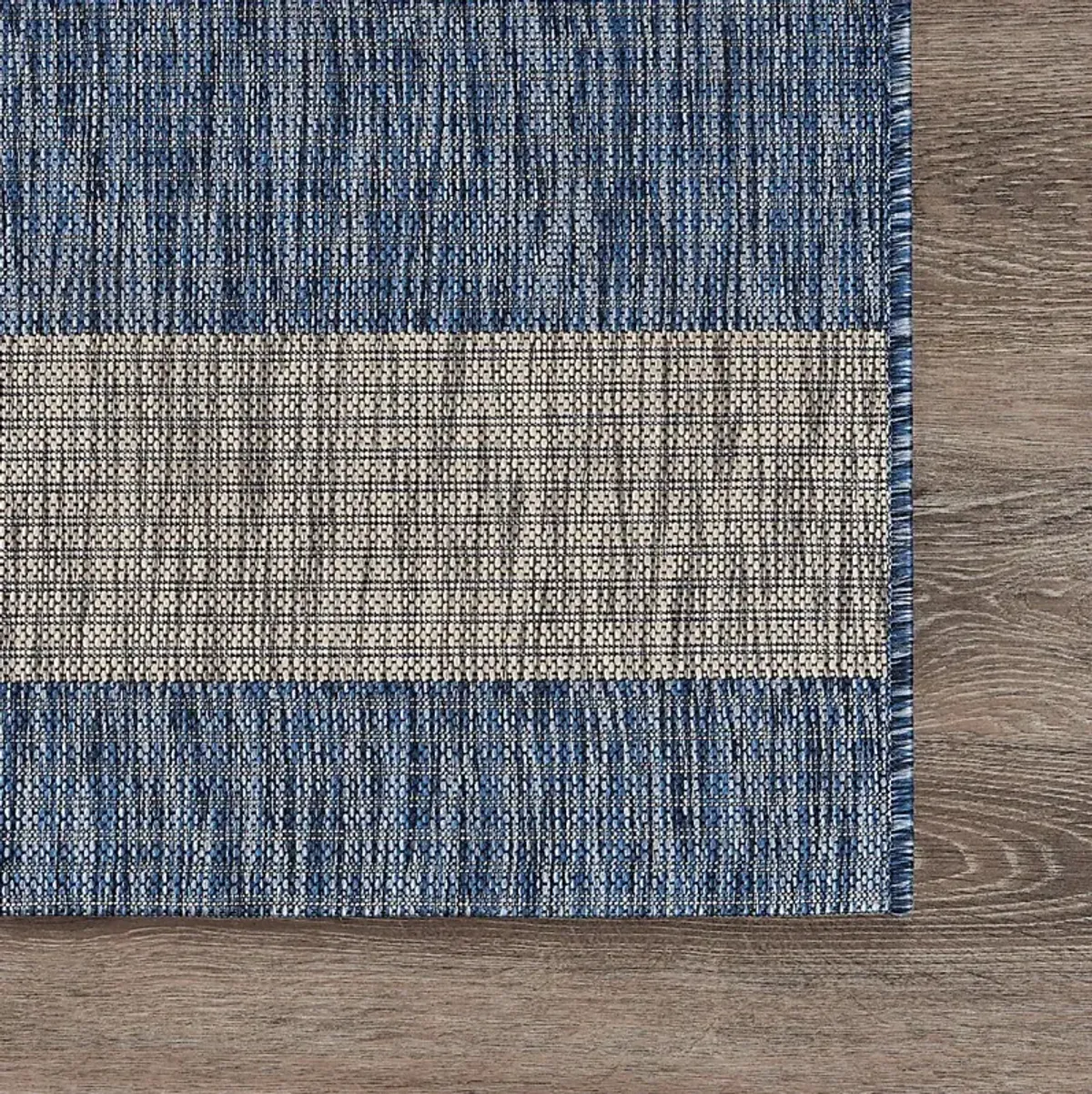 Picrane Navy/Gray 5' x 7' Indoor/Outdoor Rug