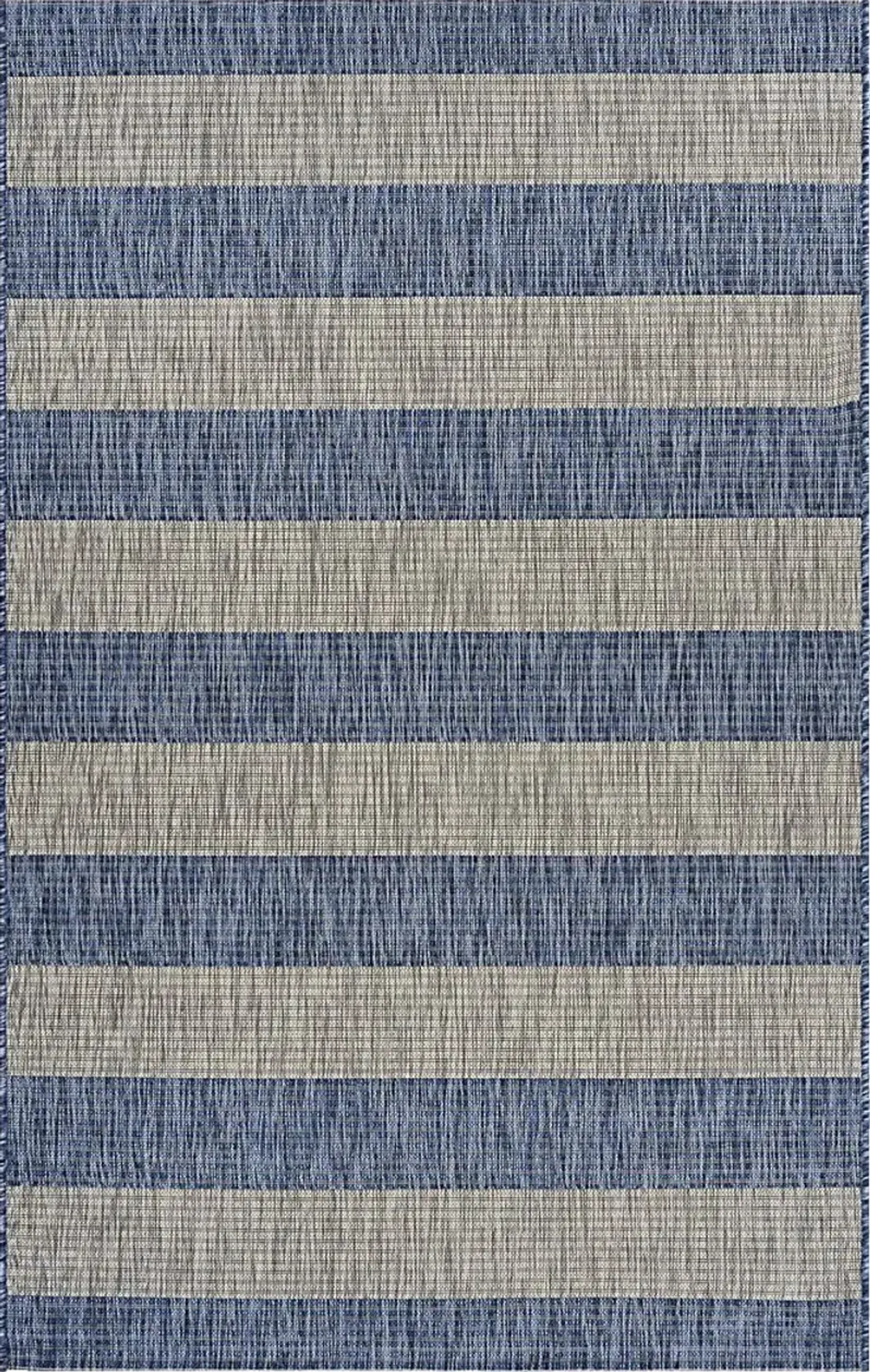 Picrane Navy/Gray 5' x 7' Indoor/Outdoor Rug