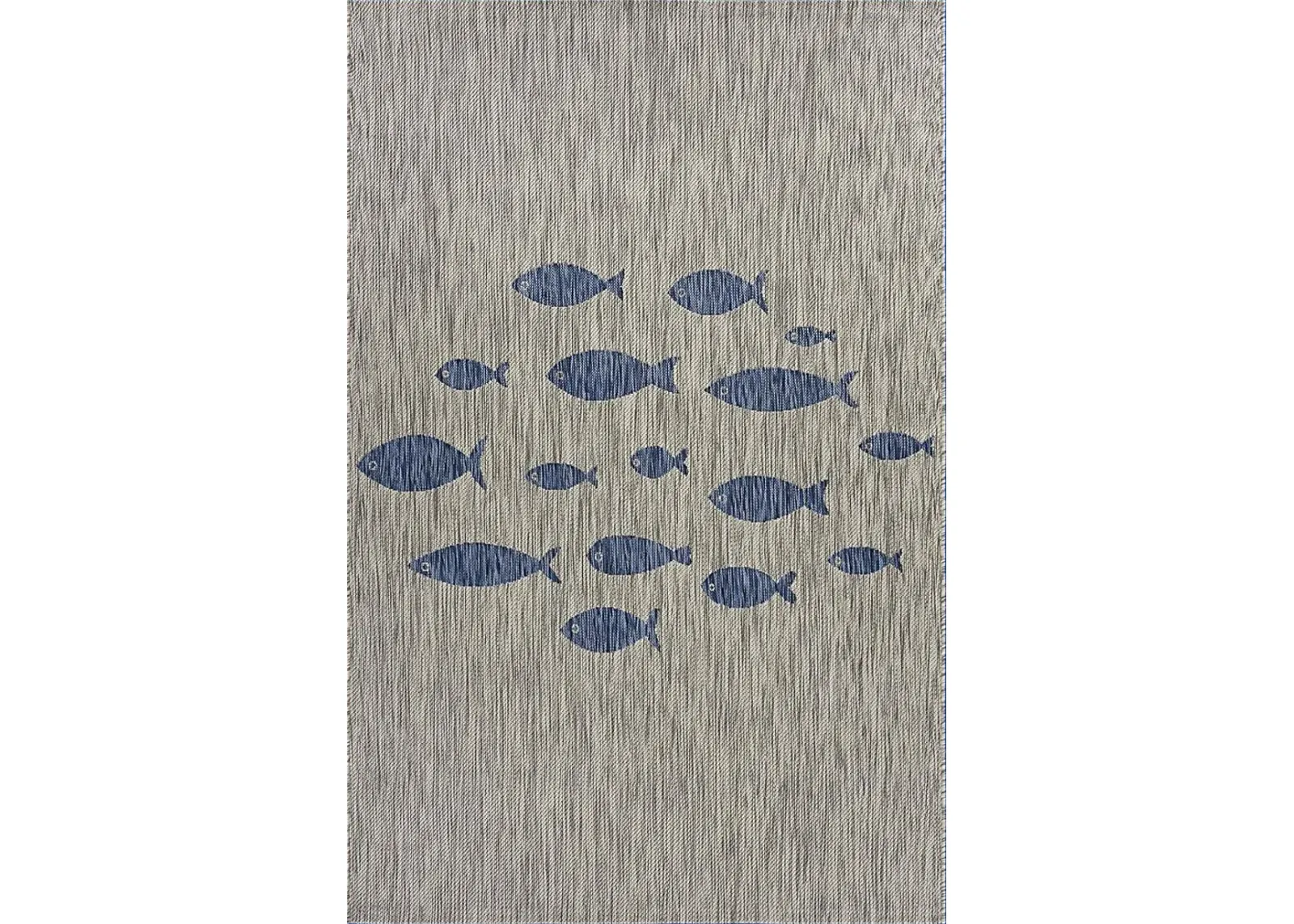 Engleto Gray/Navy 5' x 7' Indoor/Outdoor Rug