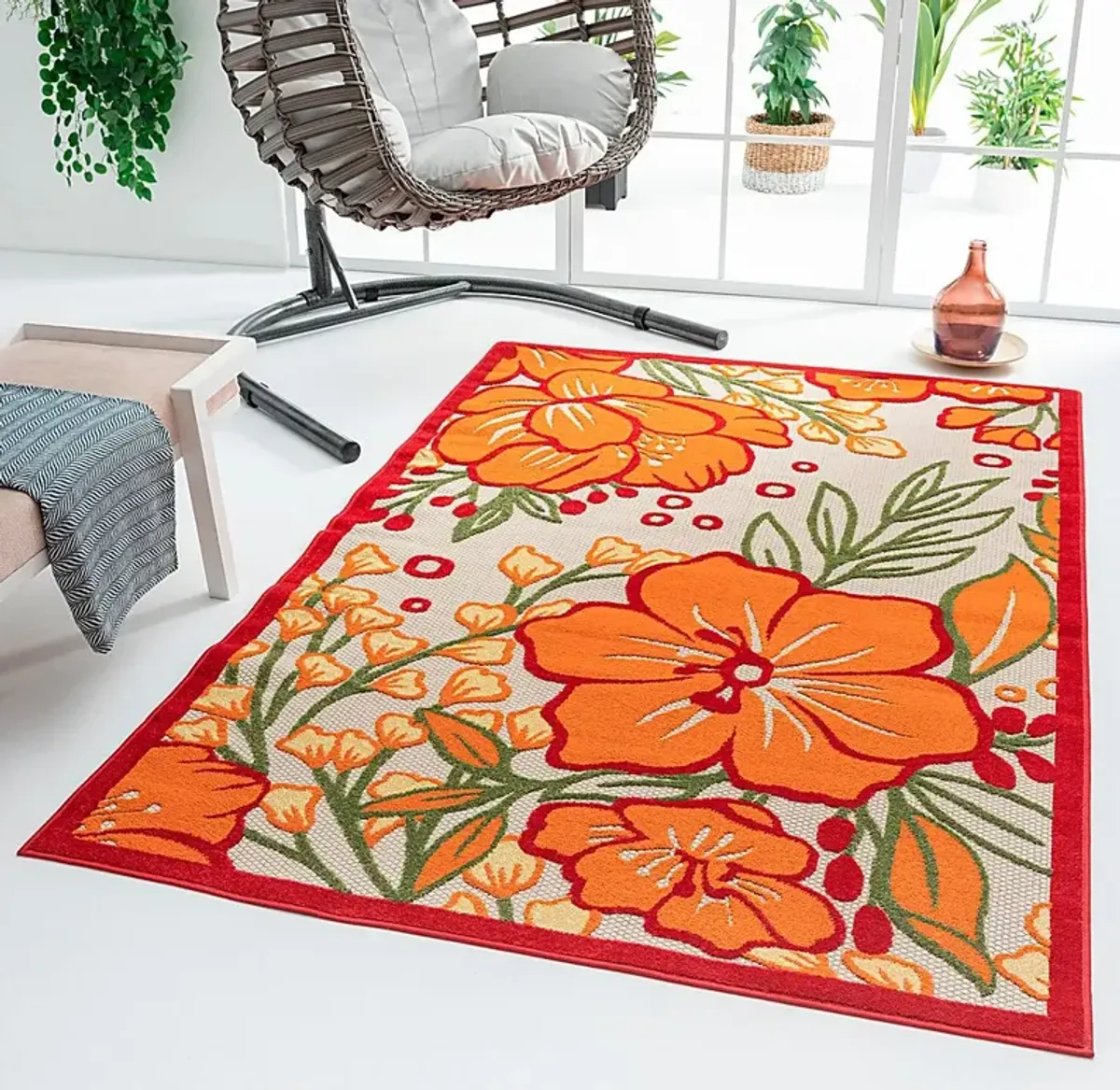 Brisside Gray/Multi 5' x 8' Indoor/Outdoor Rug