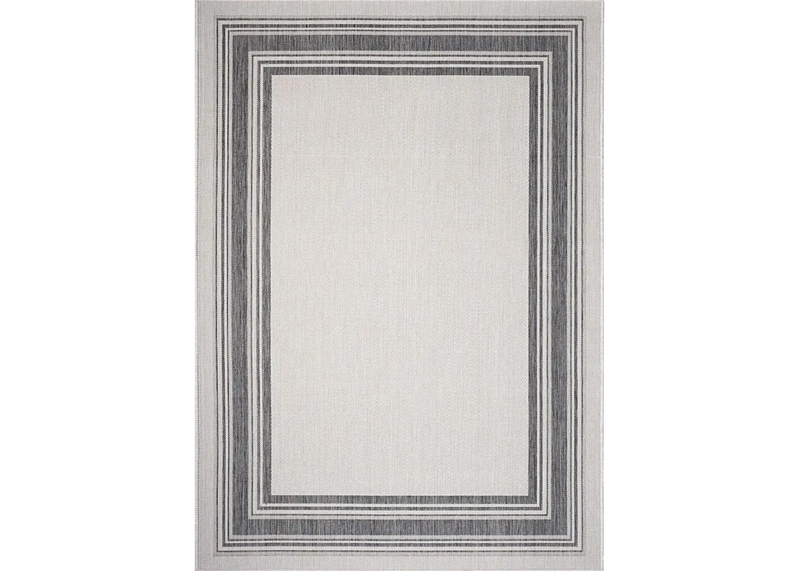 Carledosa White/Multi 5'3 x 7' Indoor/Outdoor Rug