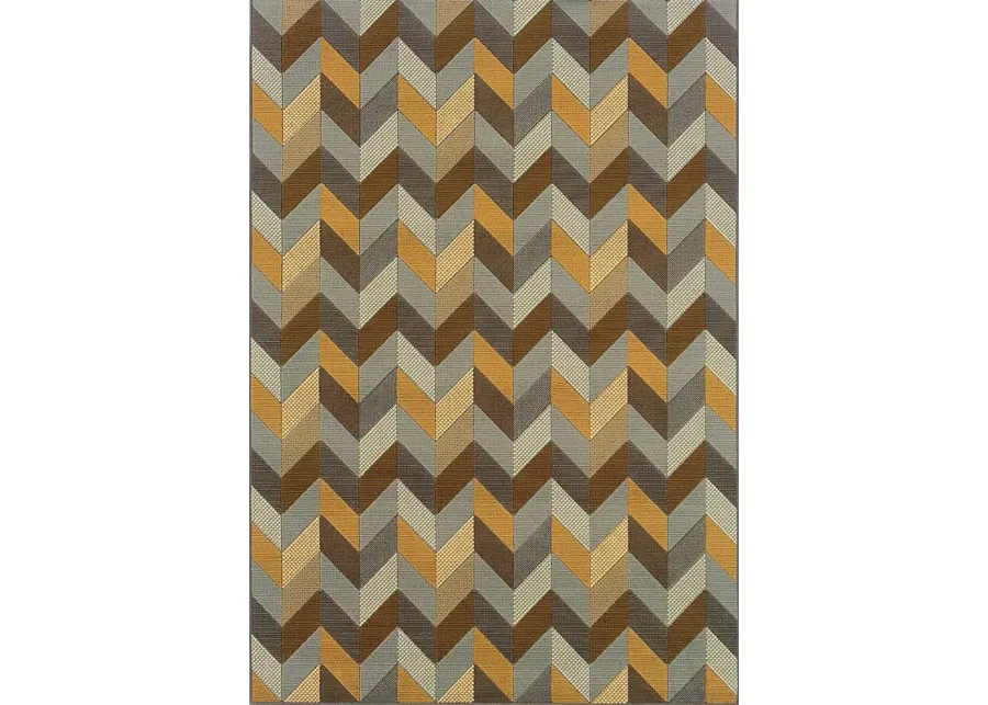 Tycee Gray 5'3 x 7'6 Indoor/Outdoor Rug