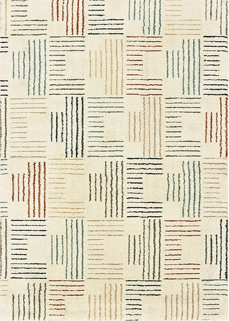 Lismari Ivory 5'3 x 7'3 Rug