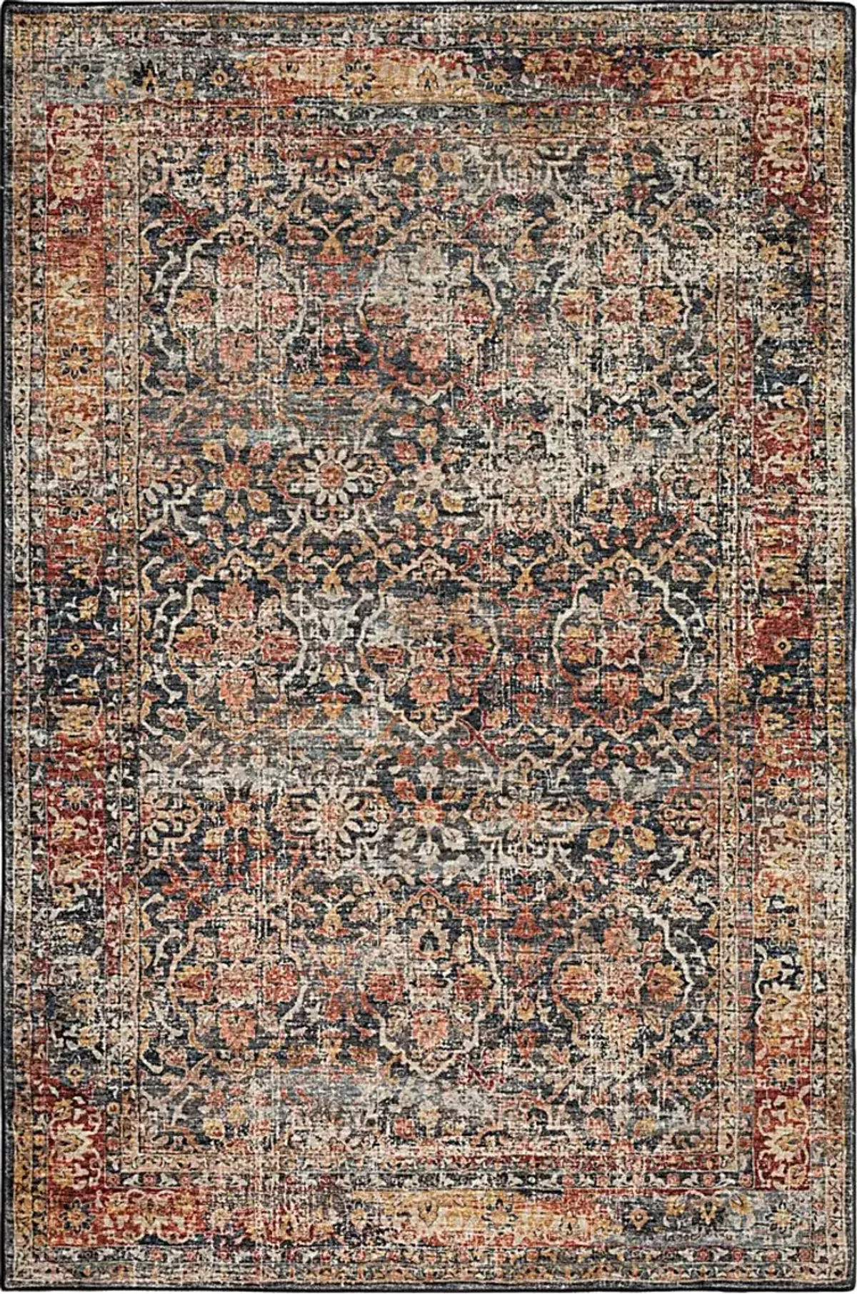Kaypon Black/Multi 5' x 8' Rug