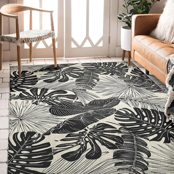 Vadella Black 5' x 8' Rug