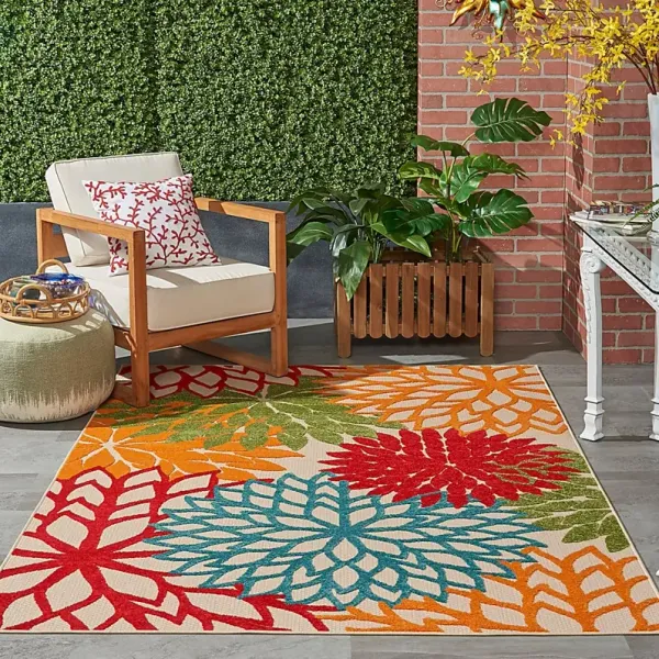 Audry Green 8' x 11' Indoor/Outdoor Rug
