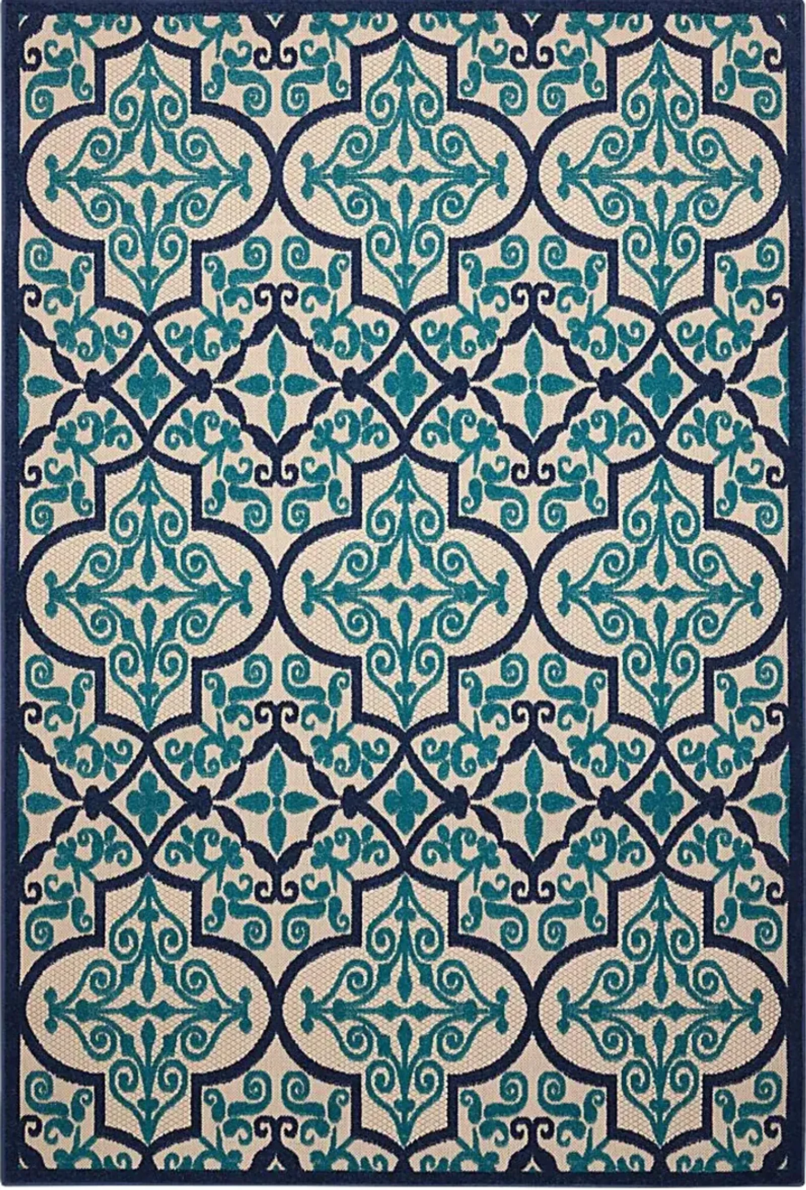 Kyrah Navy 5' x 8' Indoor/Outdoor Rug