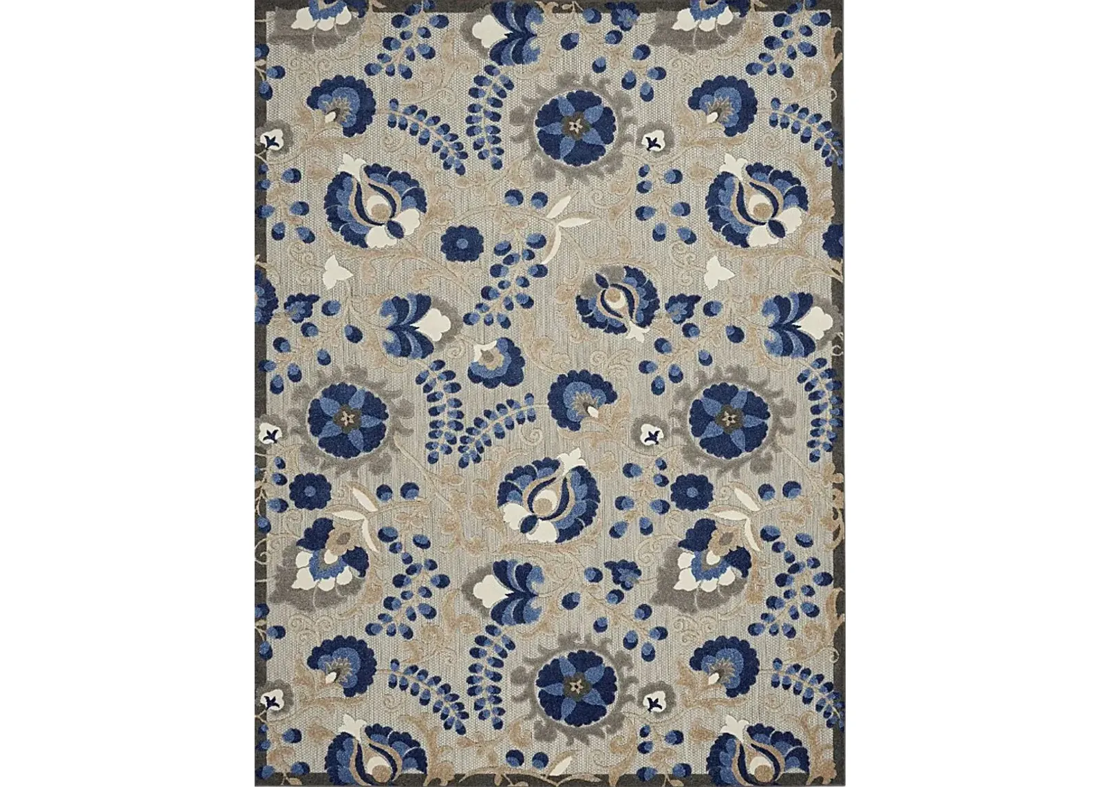 Jaziel Blue 5' x 8' Indoor/Outdoor Rug