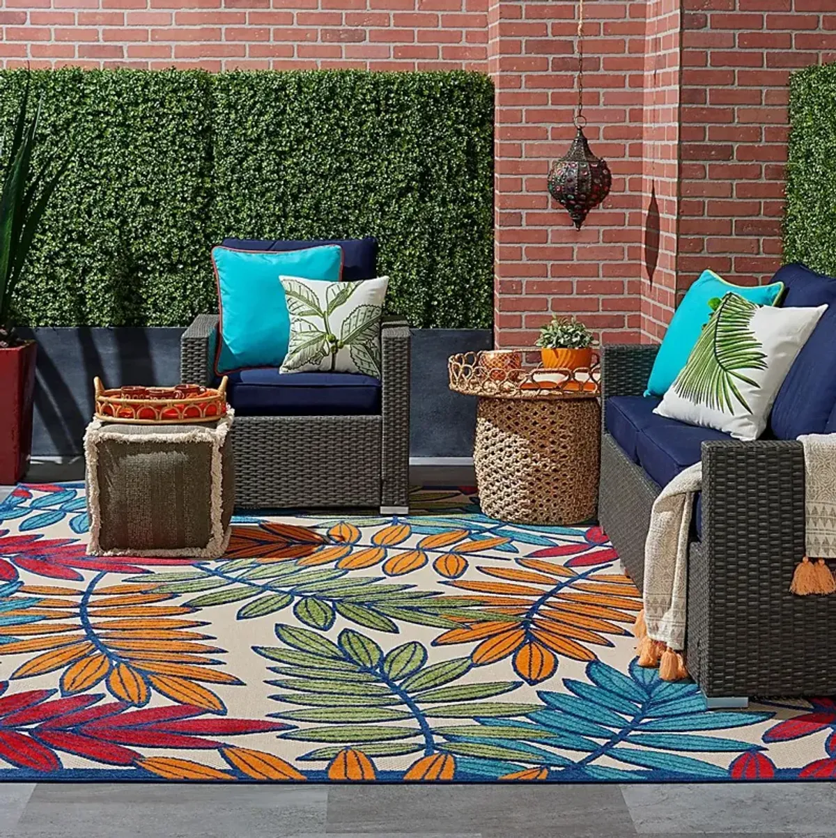 Krisiel Multi 5' x 8' Indoor/Outdoor Rug