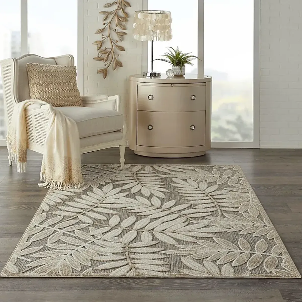 Krisiel Cream 5' x 8' Indoor/Outdoor Rug