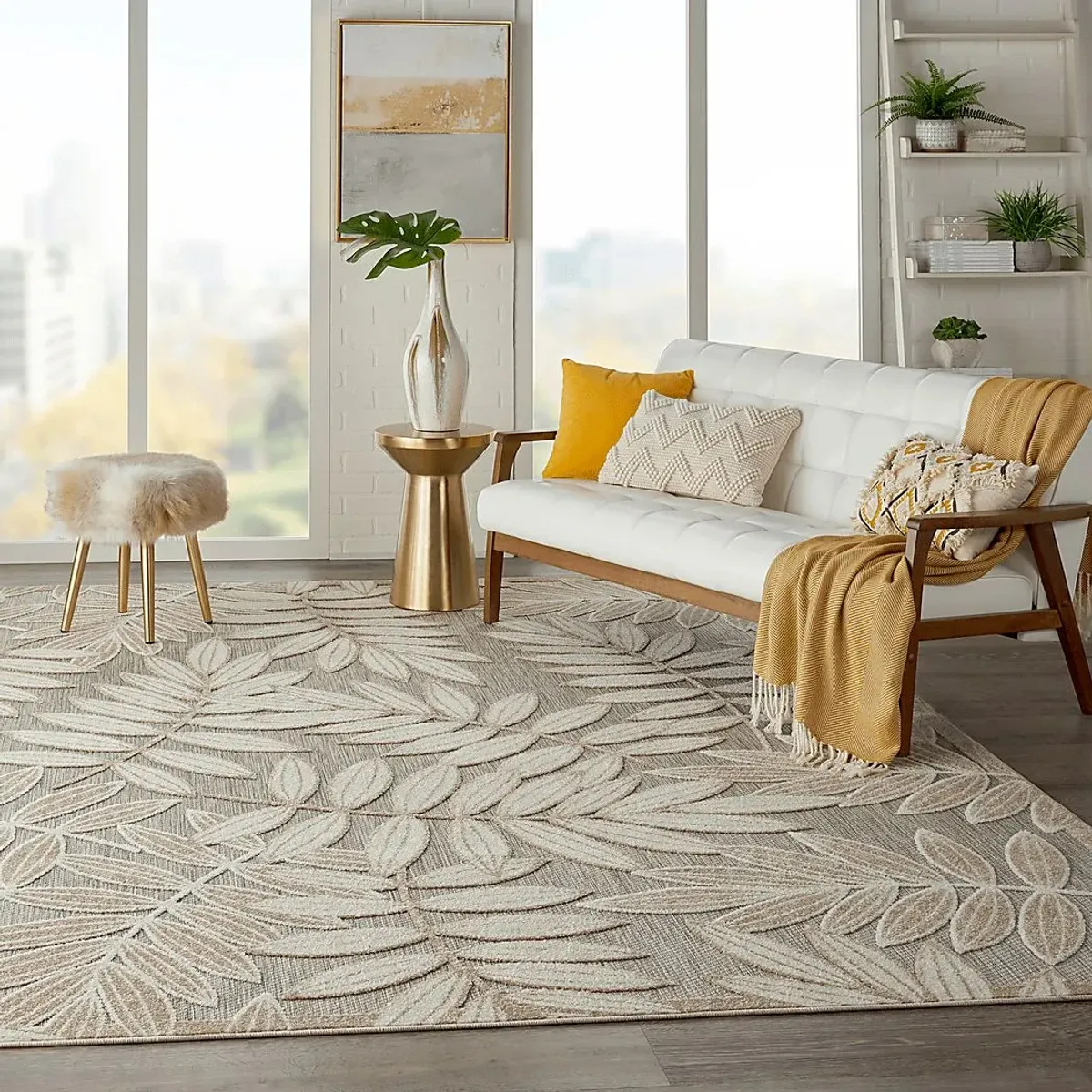 Krisiel Cream 5' x 8' Indoor/Outdoor Rug