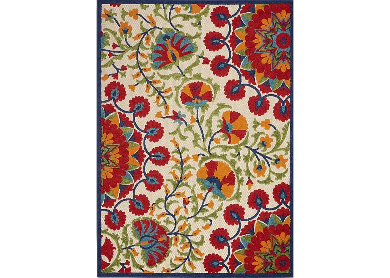 Makisha Red 5' x 8' Indoor/Outdoor Rug