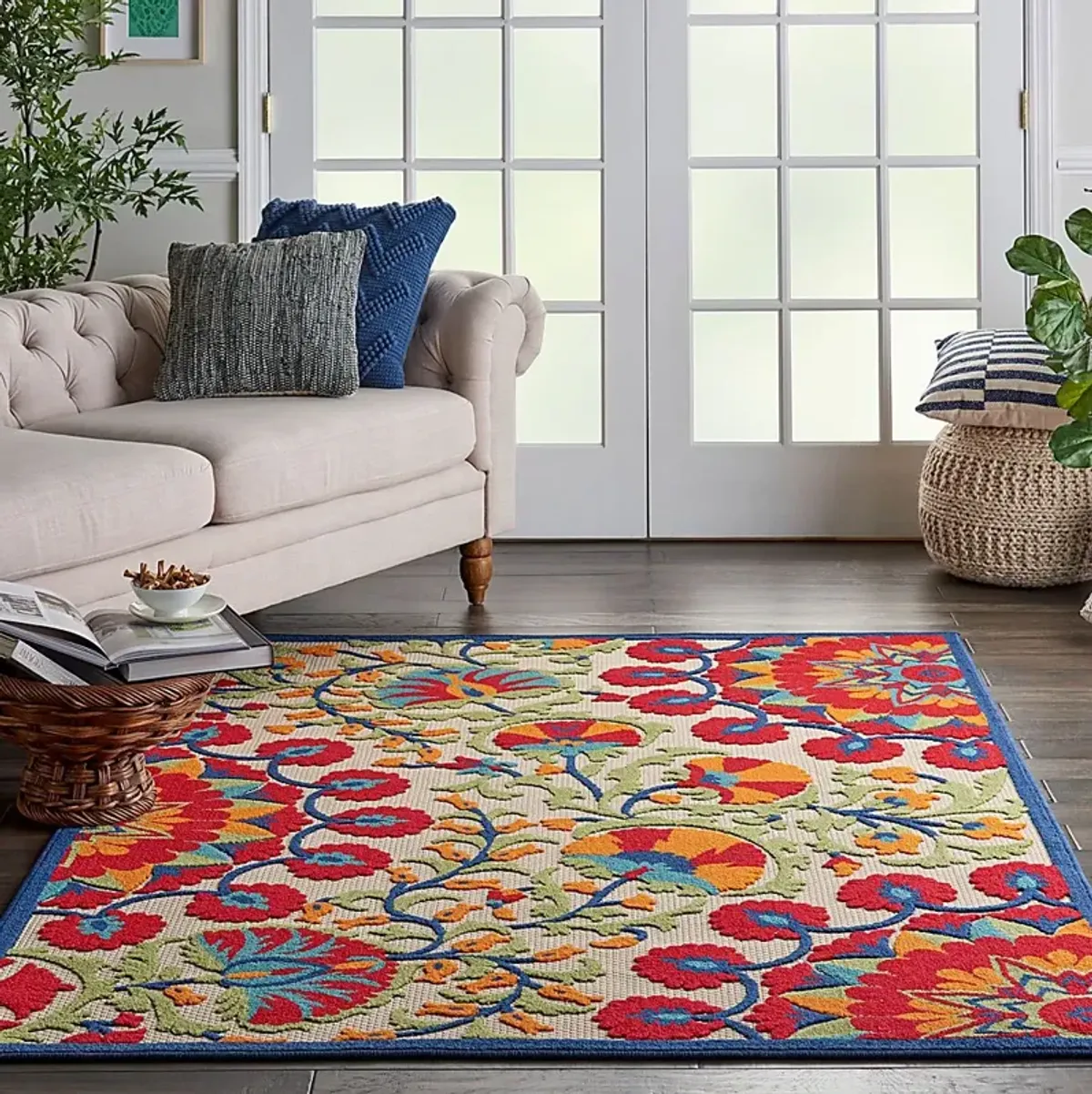 Makisha Red 8' x 11' Indoor/Outdoor Rug