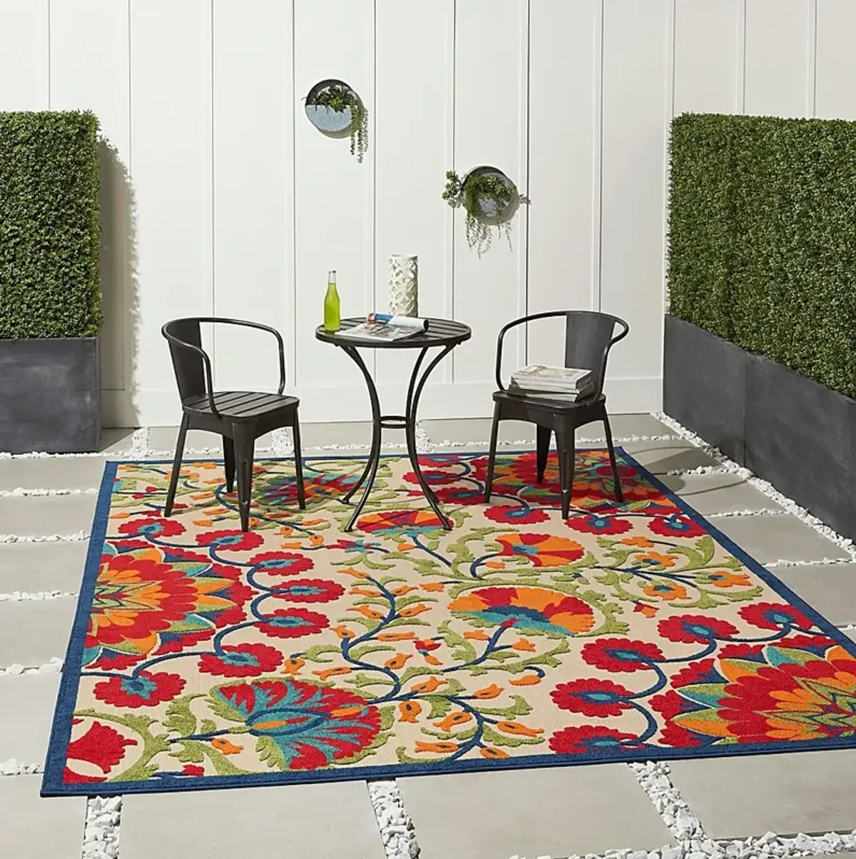 Makisha Red 8' x 11' Indoor/Outdoor Rug