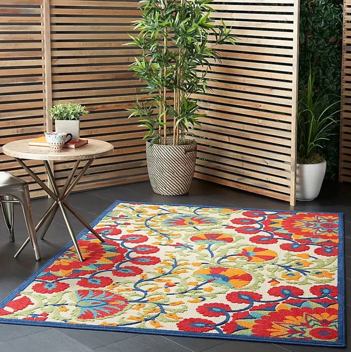 Makisha Red 8' x 11' Indoor/Outdoor Rug