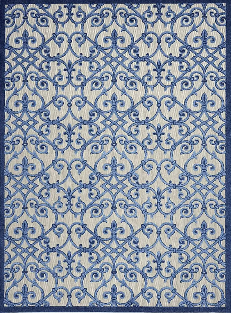 Drayce Blue 8' x 11' Indoor/Outdoor Rug