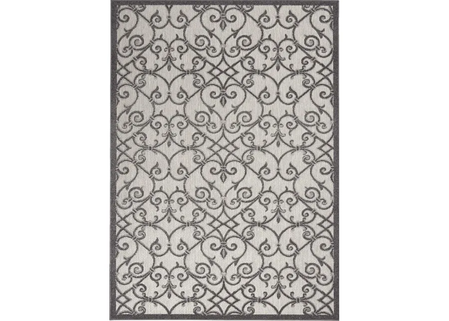 Drayce Gray 5' x 8' Indoor/Outdoor Rug