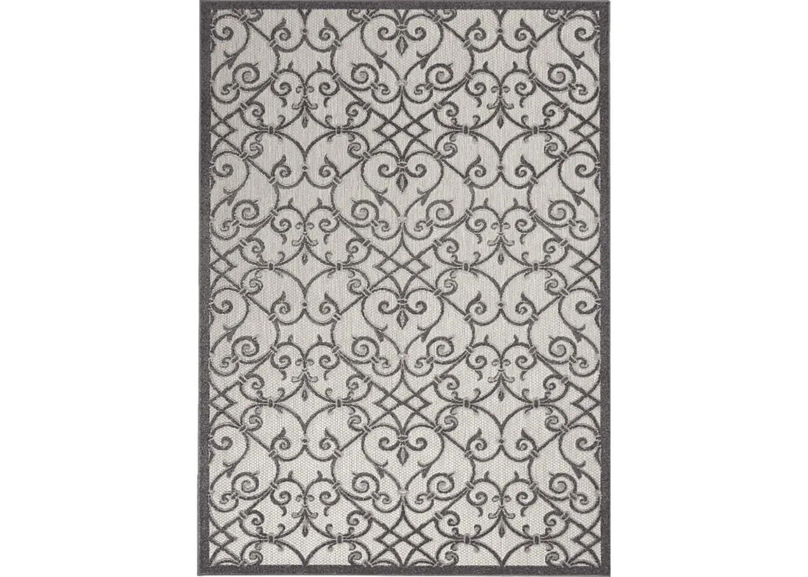 Drayce Gray 5' x 8' Indoor/Outdoor Rug