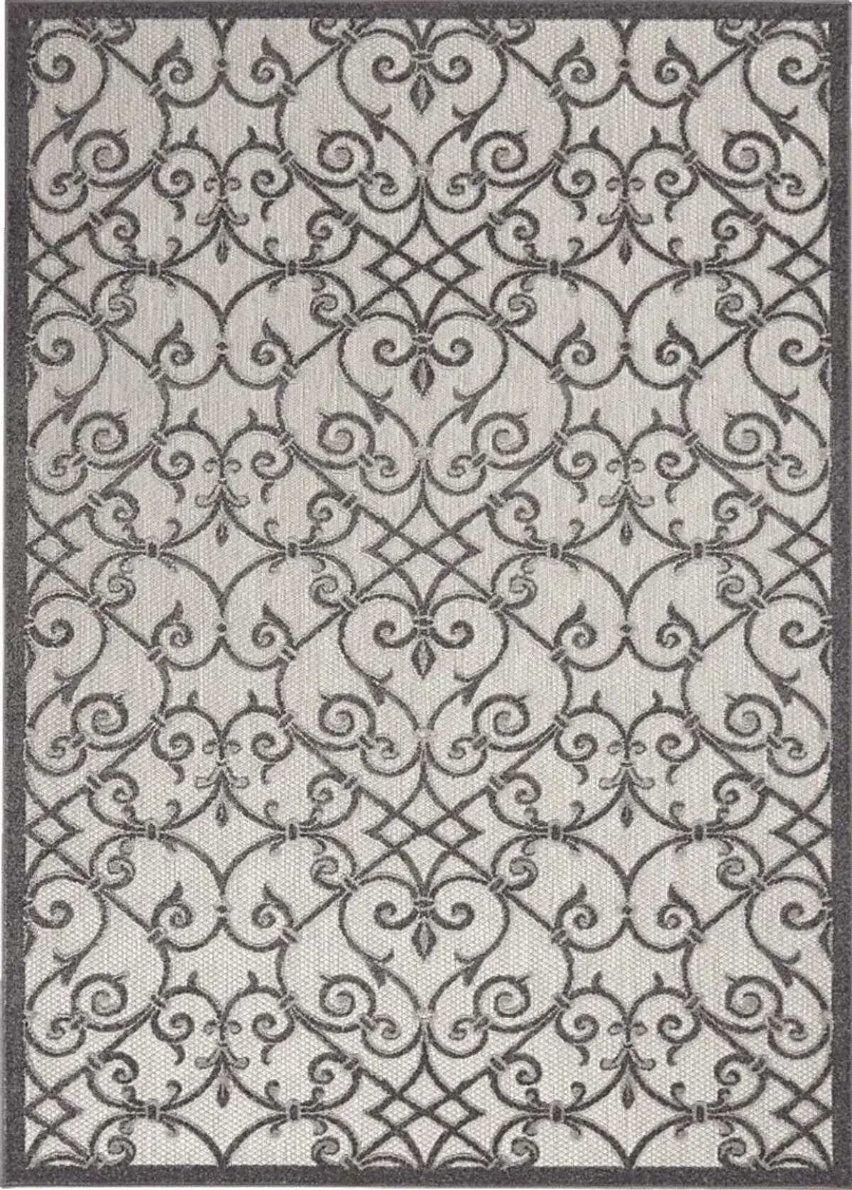 Drayce Gray 5' x 8' Indoor/Outdoor Rug