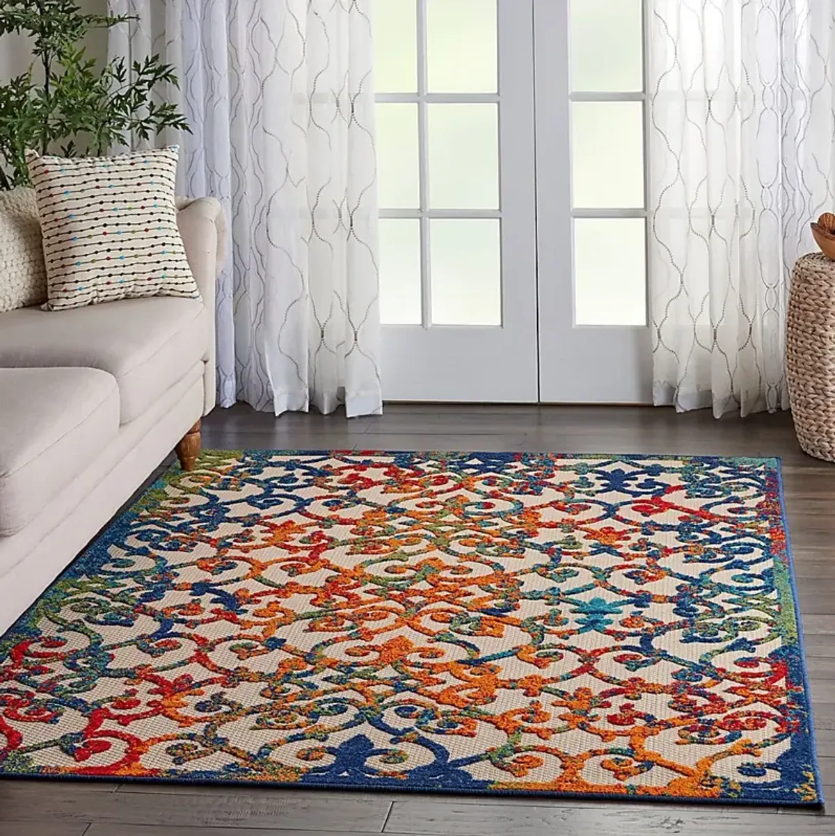 Drayce Multi 5' x 8' Indoor/Outdoor Rug