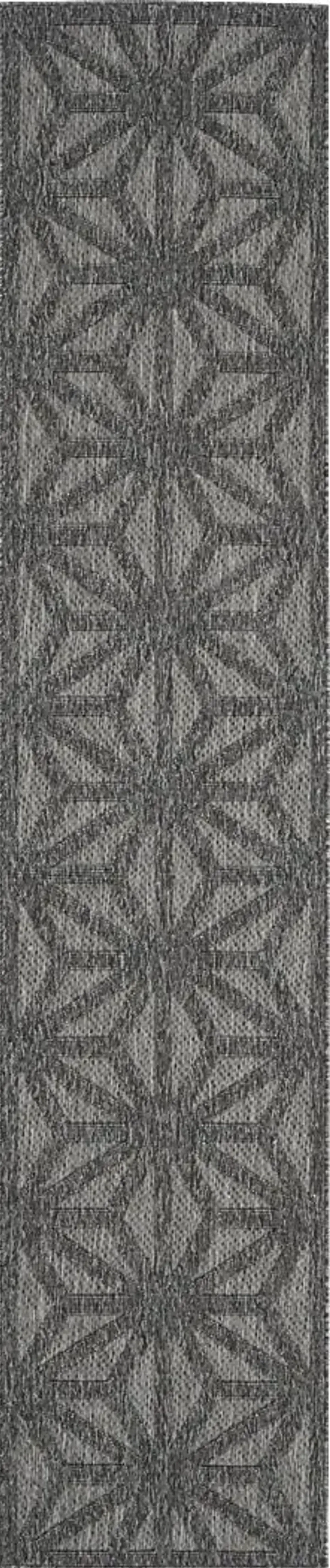 Clarene Dark Gray 2'2 x 10' Runner Indoor/Outdoor Rug