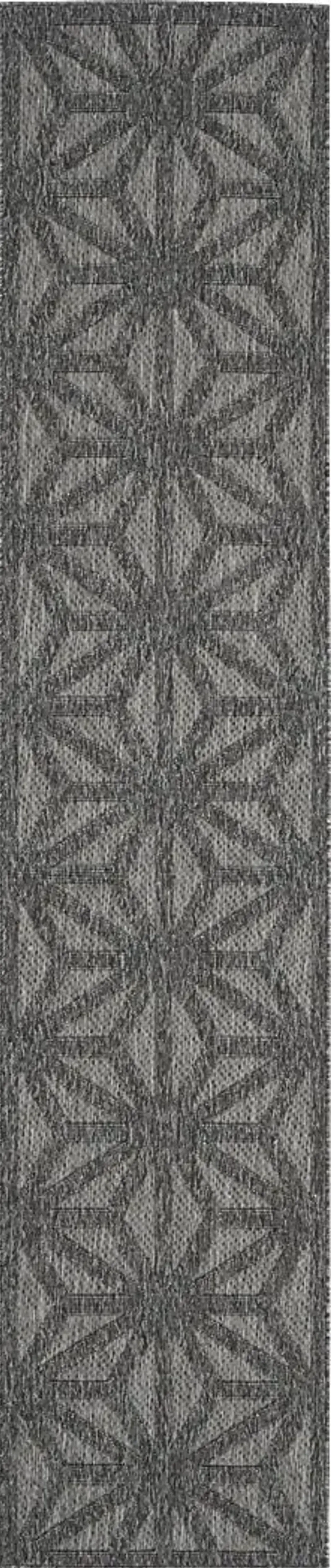 Clarene Dark Gray 2'2 x 10' Runner Indoor/Outdoor Rug