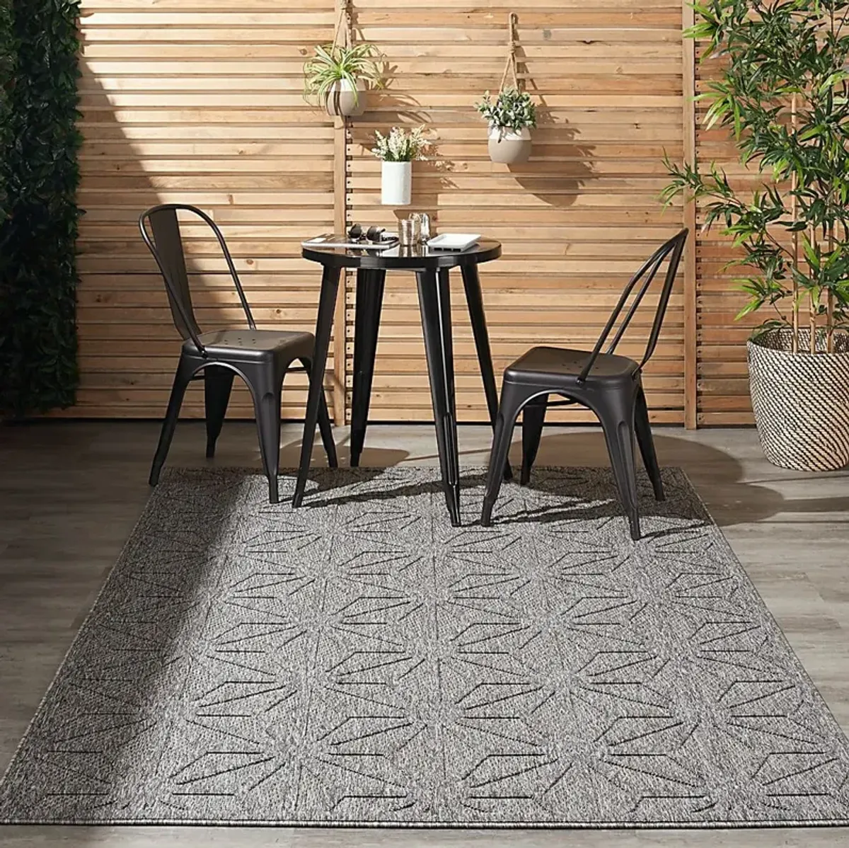 Clarene Dark Gray 8' x 10' Indoor/Outdoor Rug