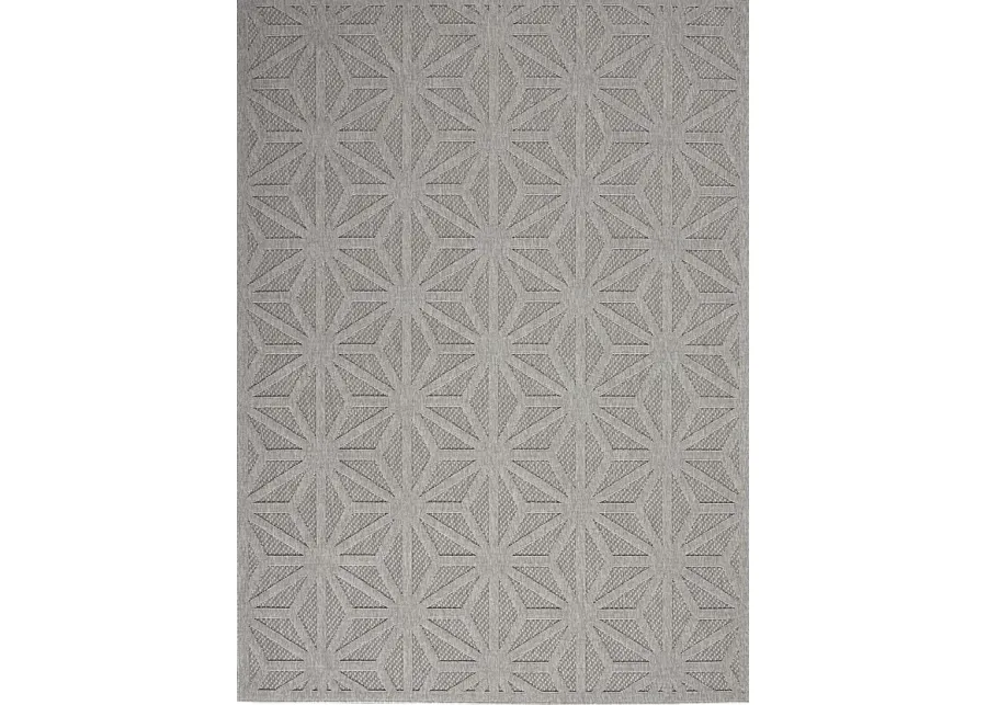 Clarene Light Gray 8' x 10' Indoor/Outdoor Rug