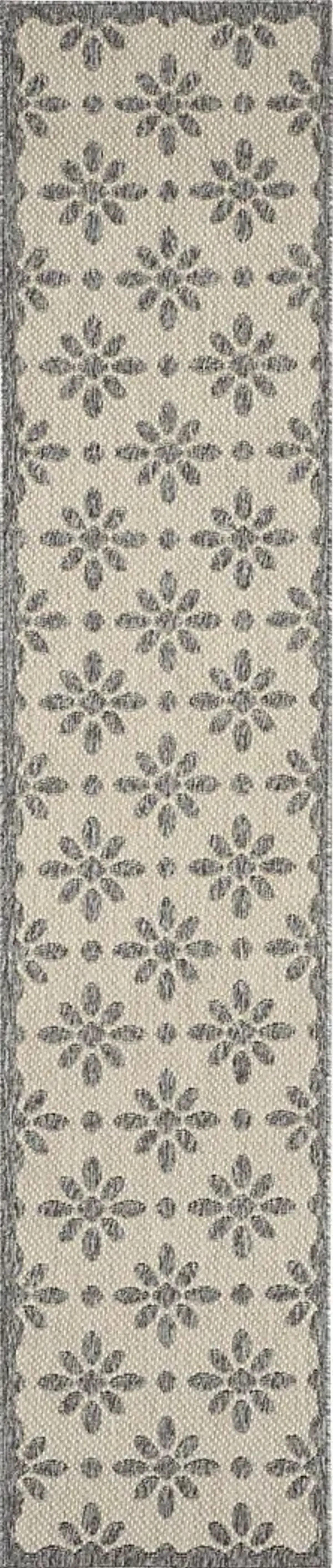 Fennie Cream 2'2 x 10' Runner Indoor/Outdoor Rug