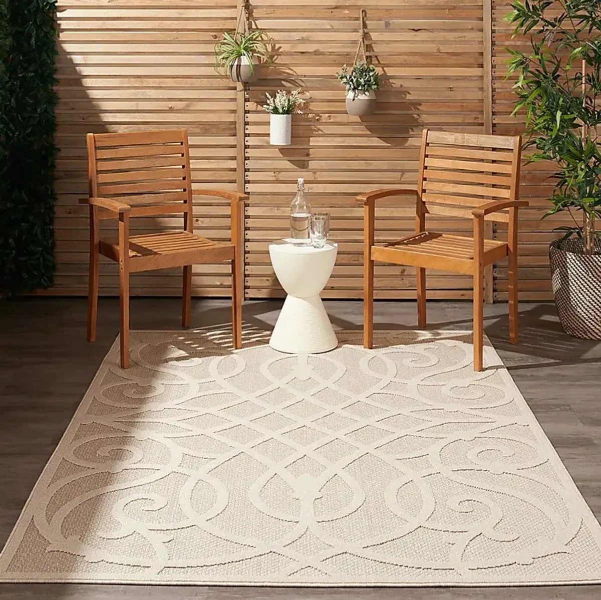 Cammie Cream 8' x 10' Indoor/Outdoor Rug