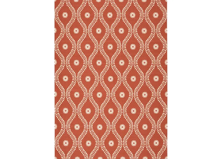 Lalitha Rust 5' x 8' Indoor/Outdoor Rug